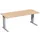In hoogte verstelbaar bureau,HxBxD 680-820x1800x800mm,blad beuken