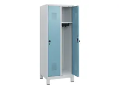 schoollocker,HxBxD 1630x600x500mm,2vak,vak B 300mm,draaigrendel,voeten