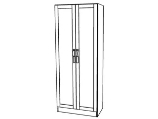 vitrinekast,HxBxD 2004x800x420mm,4xhouten vloer,Gestreepte greep - 5