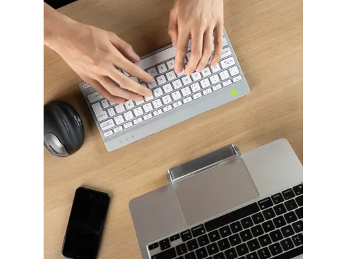 Compact Break ergonomisch toetsenbord Qwertz DE Wit draadloos