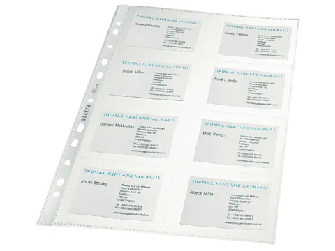 Showtas Leitz 4758 Visitekaart A4 Pp Transparant 11-Gaats