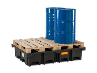 PE-opvangbak,v. 4x200l vat,opvangvol. 425l,HxBxD 360x1670x1270mm - 3