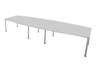 vergadertafel,HxBxD 740x4000x1400mm,vatvormig,MP-lichtgrijs - 1