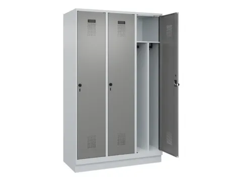 locker voor scheiding van kleding,HxBxD 1950x1200x500mm,3vak