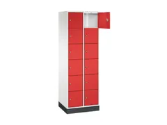 lockerkast,HxBxD 1950x620x500mm,2x6vakken,cil.-slot,sokkel