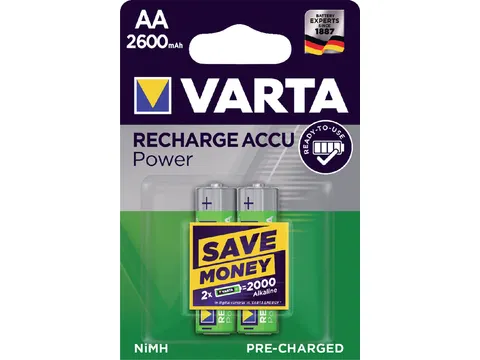 Batterij Oplaadbaar Varta 2x AA 2600Mah Ready2Use