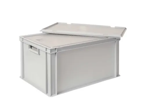 Euronorm-stapelbak,m. isoleerbox,HxLxB 320x600x400mm,65/35l,PP,grijs