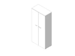 Kantoorkast Romp Aluminium Front Wit bxdxh 900x450x2000mm - 1