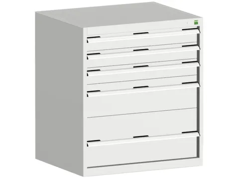 ladekast HxBxD 900x800x750mm 5laden romp RAL7035 front RAL7035