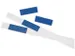 Etiquette enfichable 27x76mm Plastique Bleu Transparent
