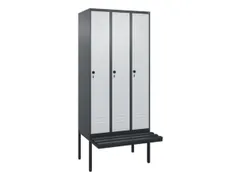 locker voor scheiding van kleding,HxBxD 2120x900x815mm,3vak