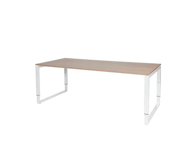 Domino Plus Bureau Hoogte Verstelbaar 2000x900mm Hav/Kers 25mm Wit