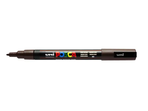 Verfstift Posca PC3M Fijne punt 0,9-1,3mm Donkerbruin