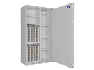 sleutelkluis,HxBxD 1550x850x420mm,800haak,legborden,romp RAL7035 - 1