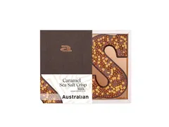 Chocoladeletter Australian melk caramel seasalt S