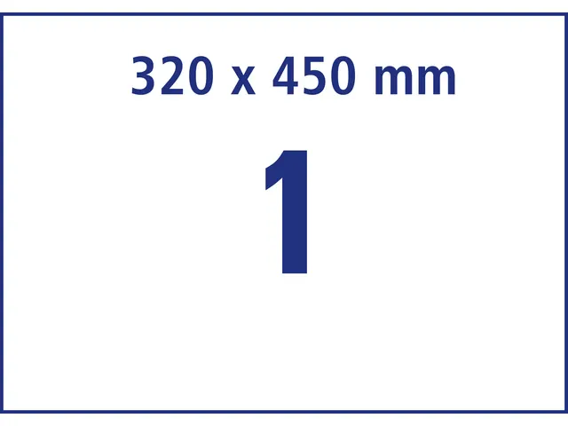 Antimicrobiële etiketten afneembaar transparant 450x320mm