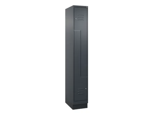 Z-garderobekast,HxBxD 1950x300x500mm,vak B 150/300mm,cil.-slot,sokkel
