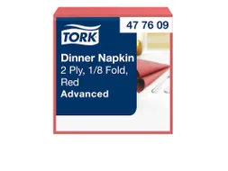 Tork 477609 Soft Dinnerservet Advanced Rood 39x39cm 1/8 vouw