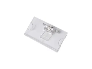 Naambadge 65x35 Plat met clip en veiligheidsspeld - 1