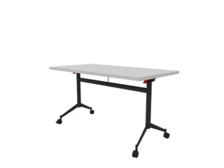 klaptafel,HxBxD 750x1400x700mm,hoekig,T-voet donkergrijs,ovale buis - 1