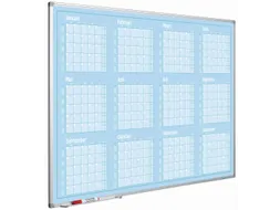 Jaarplanner blauw softline profiel 90x120cm Jan-Dec NL