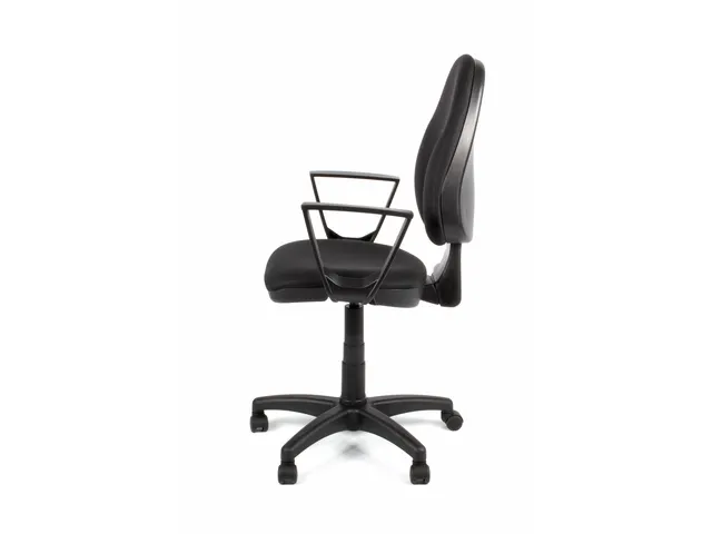 Bureaustoel EN1335 Linea Tiger 01 zwart/zwart met armleuning