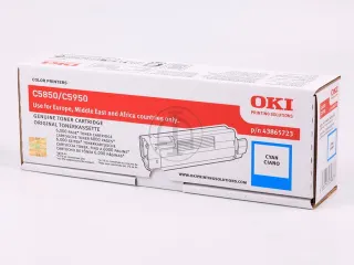 Tonercartridge Oki 43865723 C5850 Cyaan - 1