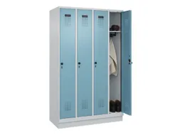 locker,HxBxD 1950x1200x500mm,4vak,vak B 300mm,draaigrendel,sokkel