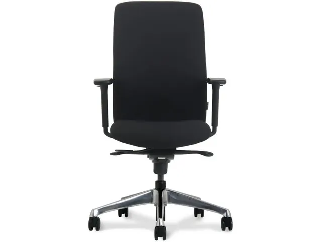 Bureaustoel Ergo Zwart NEN-EN 1335 Alu Voetkruis Arbo Goedgekeurd