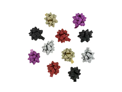 Rozetten Haza 50mm glitter assorti
