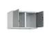 opzetkast,v. locker voor scheiding van kleding,2vak.,vak B 400mm
