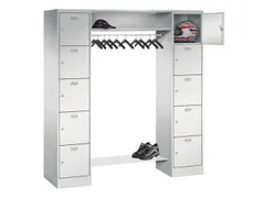 personeelsgarderobe cil.slot 1950x1700x500mm 2x5 vakken 400mm RAL7035