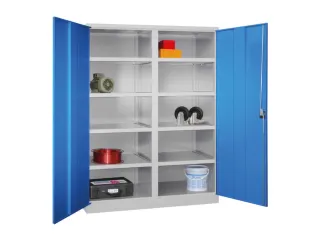 zwaarlastkast met openslaande deuren,RAL7035,front RAL5012 - 2