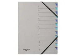 Sorteermap Pagna Easy 12 vaks A4 Grijs/Blauw karton