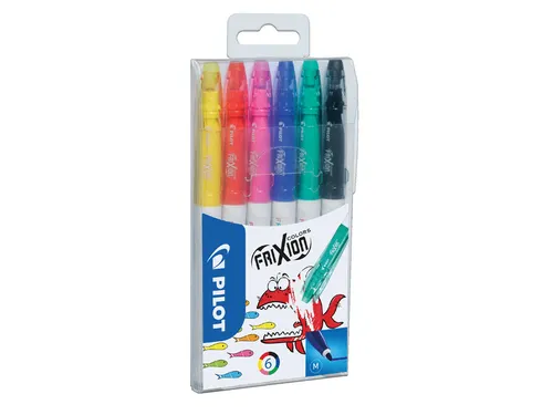 Viltstift Pilot Frixion Colors Medium punt 6 Viltstiften Assorti