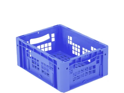 Euronorm Stapelkrat Pp 170x400x300mm Wanden/bodem Open Blauw 16l