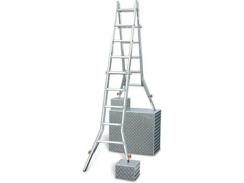 multifunctionele telescoopladder,4x5,sporten,balk L 5,35m,aluminium