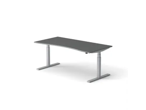 Elektrisch ihv bureau,HxBxD 650-1310x1800x900/800mm,blad donkergrijs