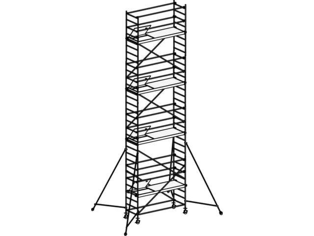 échafaudage roulant,portée H 9,4m,échafaudage H 8,64m