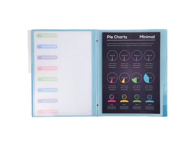 Trieur polypropylène 3 rabats 8 compartiments OPAK - Couleurs assorti