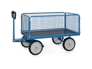 Handtrekwagens 6435v 1000kg 1600x900mm Draadgaas Massief Rubber - 1