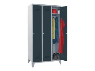 locker,HxBxD 1850x900x500mm,3vak,vak B 300mm,RAL7035,front RAL7016 - 2
