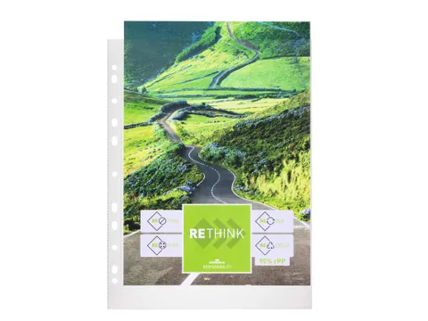 Geperforeerde hoes PREMIUM A4 rPP pak van 100