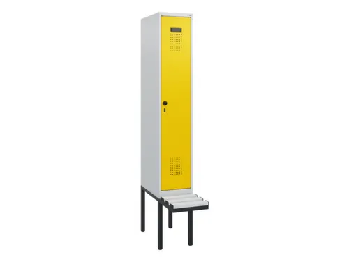 locker met bank,HxBxD 1950x300x815mm,1vak,vak B 300mm,draaigrendel