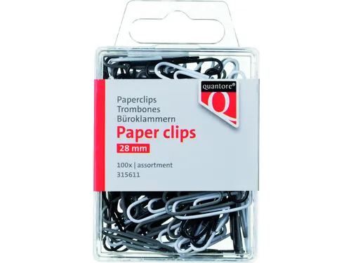 Paperclip Quantore blister 28mm assorti