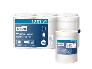 Poetspapier Tork M2 1 laags 6 rollen wit 100134 - 10