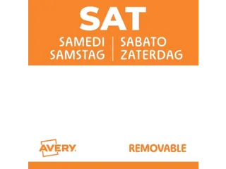 Etiket Avery HACCP zaterdag oranje 25x25mm 1000 stuks - 5