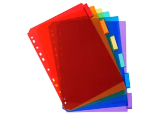 Tabblad Pp Assorti Transparant Venster A4 6-delig 11-gaats Index - 3