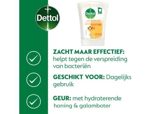 Dettol No Touch Handzeep Extra Care Honing & Galamboter vulling 250ml