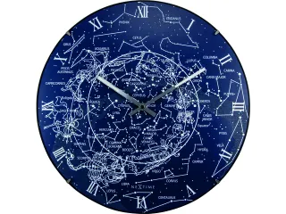 Wandklok NeXtime dia. 35cm bol glas 'Milky Way dome' Romeinse cijfers - 1